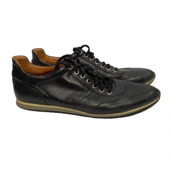 Magnanini | Shoes | Magnanini Pueblo Black Leather Sneaker  display picture 2